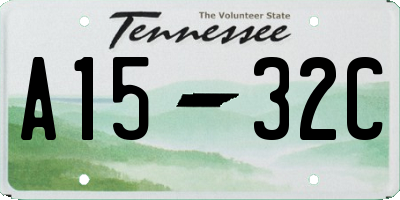 TN license plate A1532C