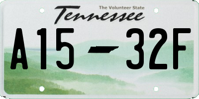 TN license plate A1532F