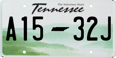 TN license plate A1532J
