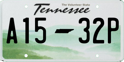 TN license plate A1532P