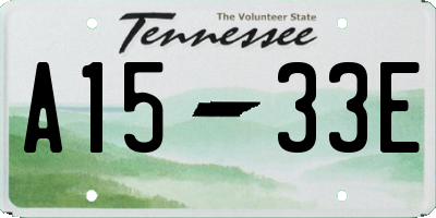 TN license plate A1533E