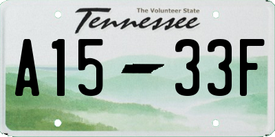 TN license plate A1533F