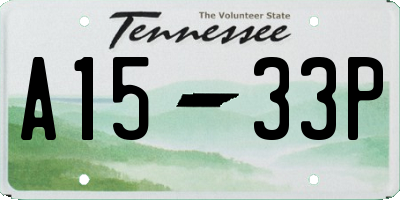 TN license plate A1533P