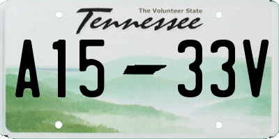 TN license plate A1533V