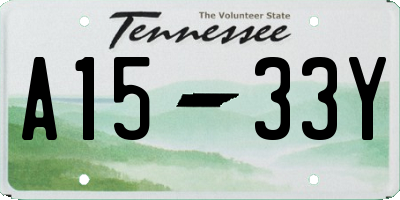 TN license plate A1533Y