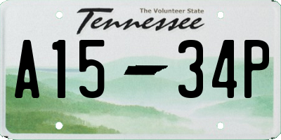 TN license plate A1534P