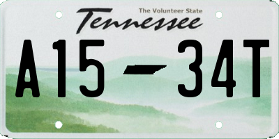 TN license plate A1534T