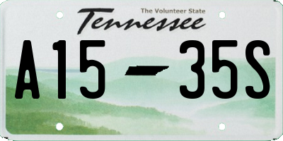 TN license plate A1535S