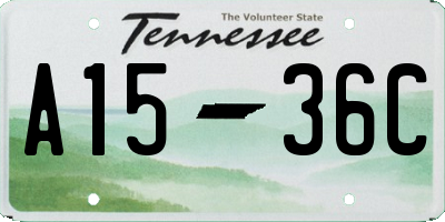 TN license plate A1536C