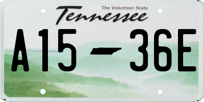 TN license plate A1536E