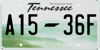 TN license plate A1536F