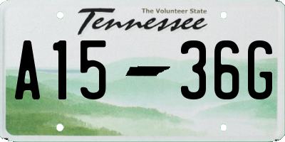 TN license plate A1536G