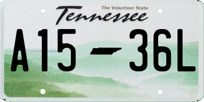 TN license plate A1536L