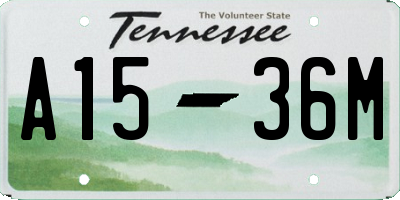 TN license plate A1536M