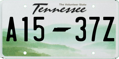 TN license plate A1537Z