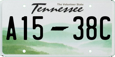 TN license plate A1538C