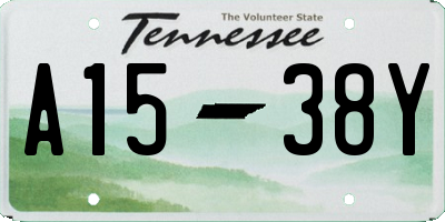 TN license plate A1538Y