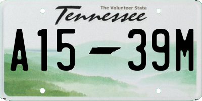 TN license plate A1539M