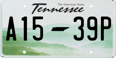 TN license plate A1539P