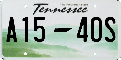 TN license plate A1540S