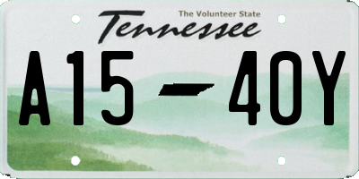 TN license plate A1540Y