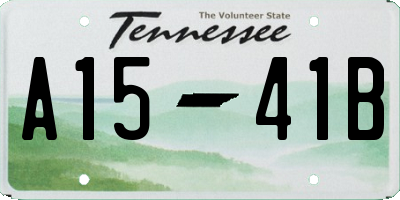 TN license plate A1541B