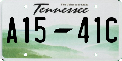 TN license plate A1541C
