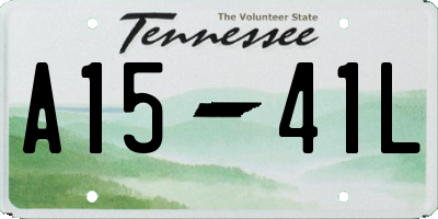 TN license plate A1541L
