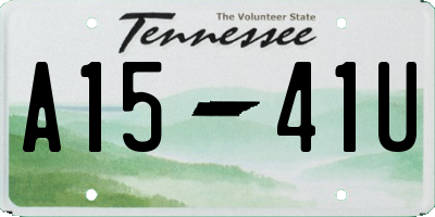 TN license plate A1541U