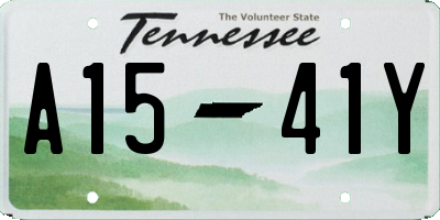 TN license plate A1541Y