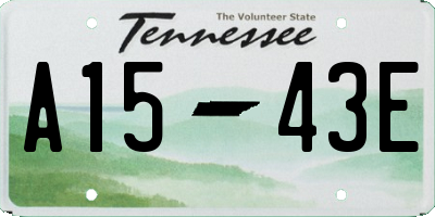 TN license plate A1543E