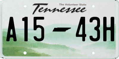 TN license plate A1543H