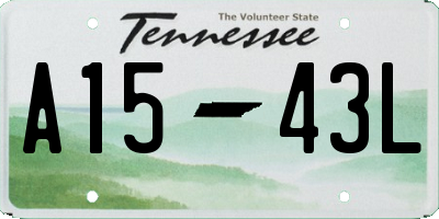 TN license plate A1543L
