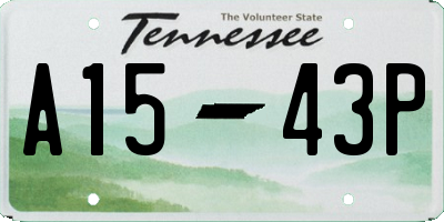 TN license plate A1543P