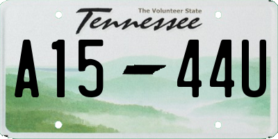 TN license plate A1544U