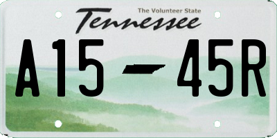 TN license plate A1545R