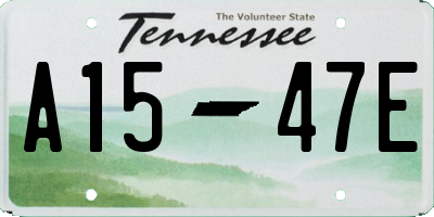 TN license plate A1547E