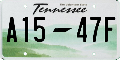 TN license plate A1547F