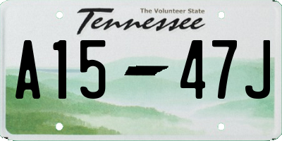 TN license plate A1547J