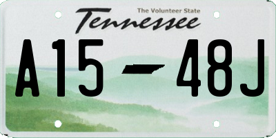 TN license plate A1548J