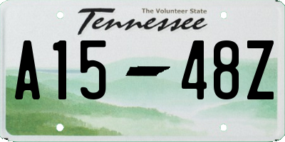 TN license plate A1548Z