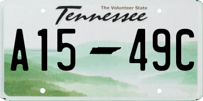 TN license plate A1549C