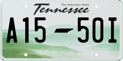 TN license plate A1550I