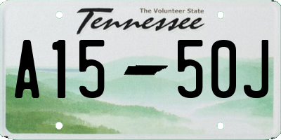 TN license plate A1550J