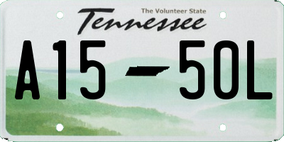 TN license plate A1550L