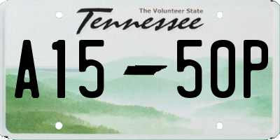 TN license plate A1550P