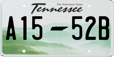 TN license plate A1552B