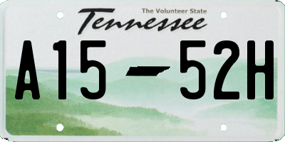 TN license plate A1552H
