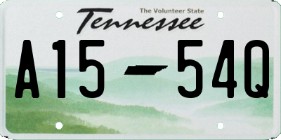 TN license plate A1554Q