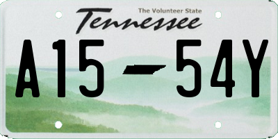 TN license plate A1554Y